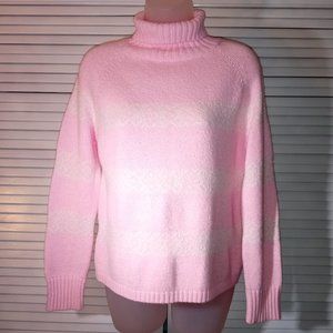 GAP Kids Pink and White Turtleneck Sweater XXL